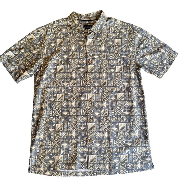 Jack O'Neill Hawaiian Camp Shirt Short Sleeve Button Front Size Small Surf Tapa - Picture 2 of 7
